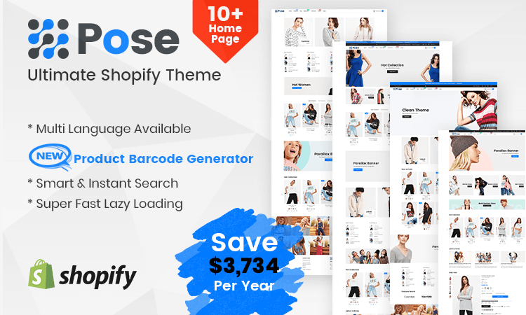 Pose - Fashion Shopify Theme Multipurpose Responsive Template