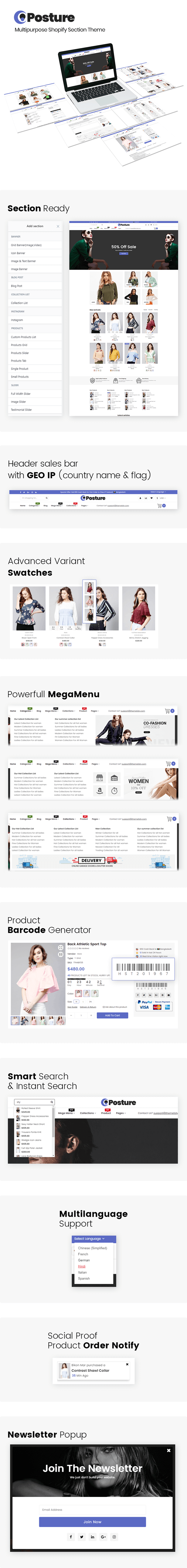 Posture – Multipurpose Responsive Shopify Theme